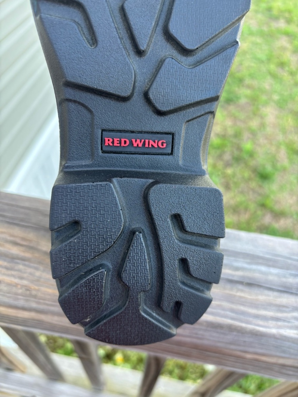 Red Wing Shoes Brown Boots with Orange-Red Logo Accent - Picture 8 of 15